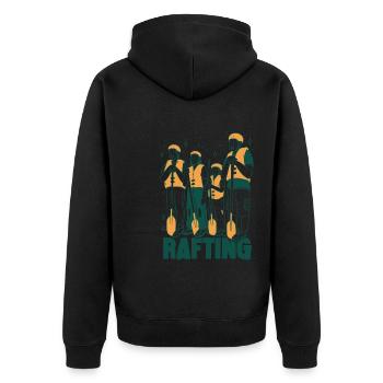 Tenue d’équipe de rafting pour les équipes de navigation de plaisance en montagne - Veste à capuche bio Premium Unisexe - noir - Dos - Nico (187cm)