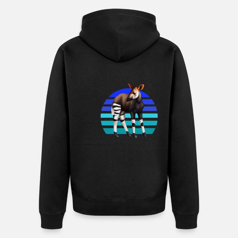 Okapi sucré - Veste à capuche bio Premium Unisexe - noir