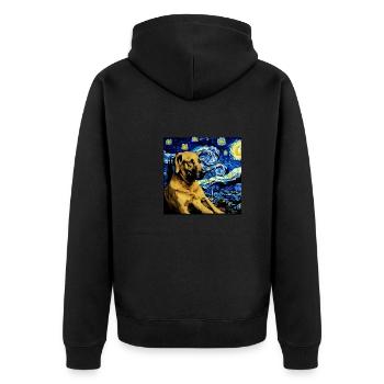 Deutscher Schäferhund Lustiger Hund Beliebtes - Unisex Premium Bio Zip Hoodie - Schwarz - Hinten - Nico (187cm)