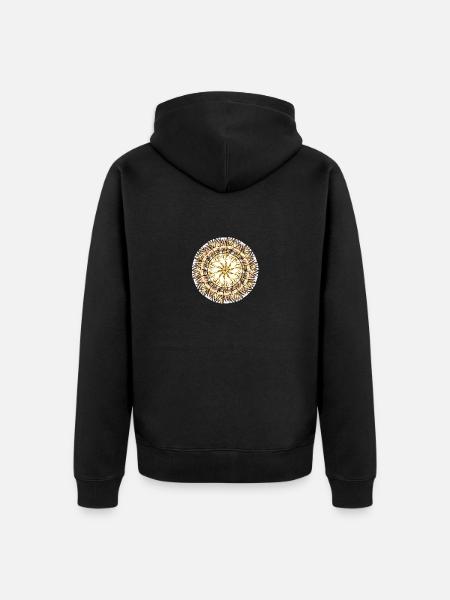 Mandala - Unisex Premium Organic Zip Hoodie - black