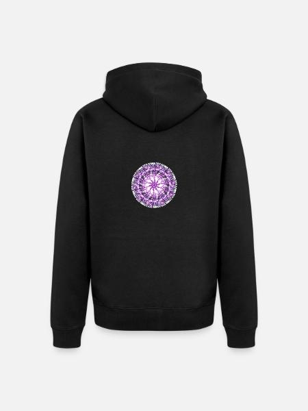 Mandala - Unisex Premium Organic Zip Hoodie - black