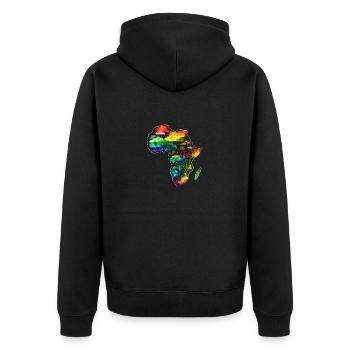 AFRIQUE - CARTE - Veste à capuche bio Premium Unisexe - noir - Dos - Nico (187cm)