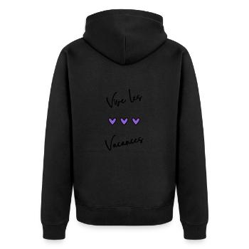 VACANCES. VIVE LES VACANCES. VACANCES - Veste à capuche bio Premium Unisexe - noir - Dos - Nico (187cm)