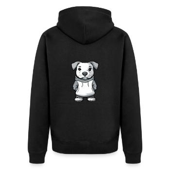 Dogue Argentino Chien Drôle - Veste à capuche bio Premium Unisexe - noir - Dos - Nico (187cm)