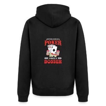 né pour jouer au poker - Veste à capuche bio Premium Unisexe - noir - Dos - Nico (187cm)