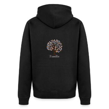 Arbre généalogique - Veste à capuche bio Premium Unisexe - noir - Dos - Nico (187cm)