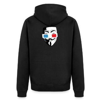 Masque cinéma lunette 3D - Veste à capuche bio Premium Unisexe - noir - Dos - Nico (187cm)