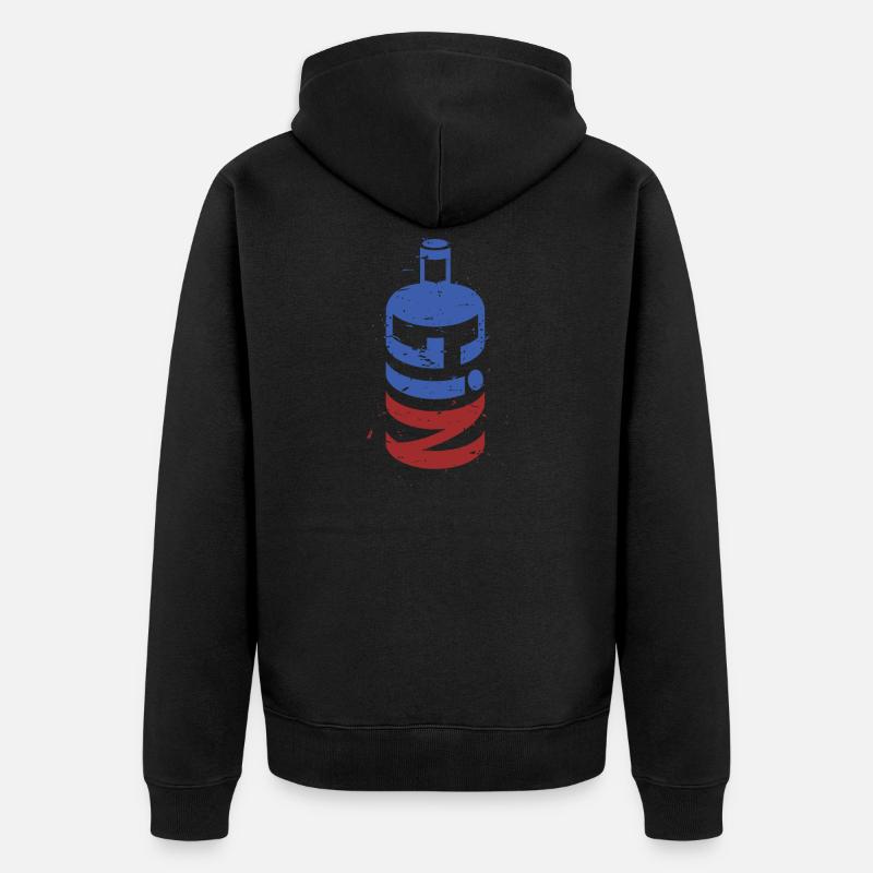 GIN in a BOTTLE - Unisex Premium Bio Zip Hoodie - Schwarz