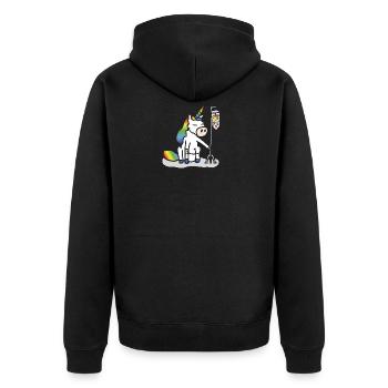 Unicorn Reloaded - Veste à capuche bio Premium Unisexe - noir - Dos - Nico (187cm)