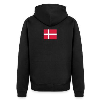 Drapeau national du Danemark - Veste à capuche bio Premium Unisexe - noir - Dos - Nico (187cm)
