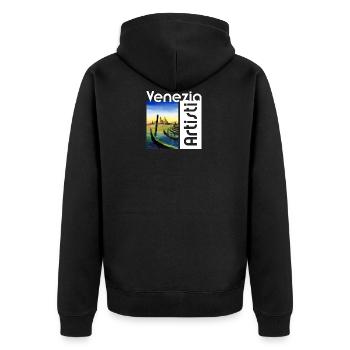 Venise: Venezia Artisti, San Marco - Veste à capuche bio Premium Unisexe - noir - Dos - Nico (187cm)