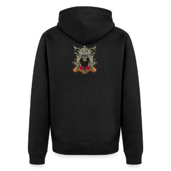 saison de chasse - Veste à capuche bio Premium Unisexe - noir - Dos - Nico (187cm)