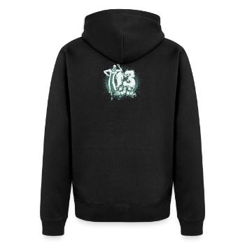 pitre 13 - Veste à capuche bio Premium Unisexe - noir - Dos - Nico (187cm)