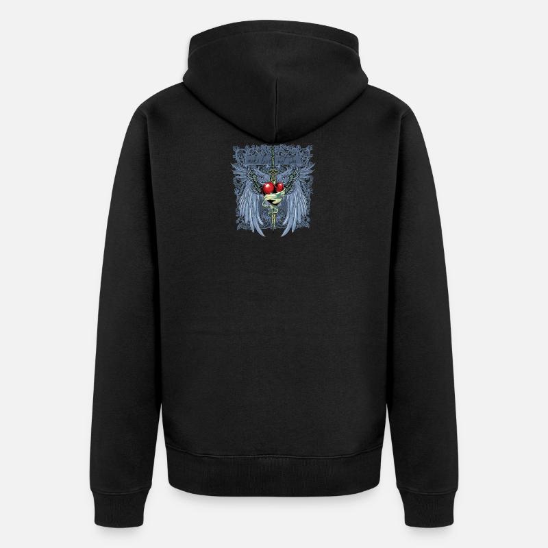 make love not war - Unisex Premium Bio Zip Hoodie - Schwarz
