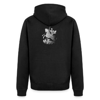 glisser 177 - Veste à capuche bio Premium Unisexe - noir - Dos - Nico (187cm)