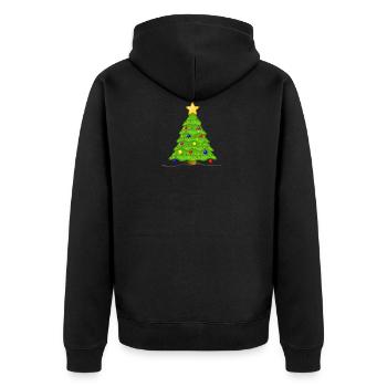 christma s553 - Unisex Premium Organic Zip Hoodie - black - Back - Nico (187cm)