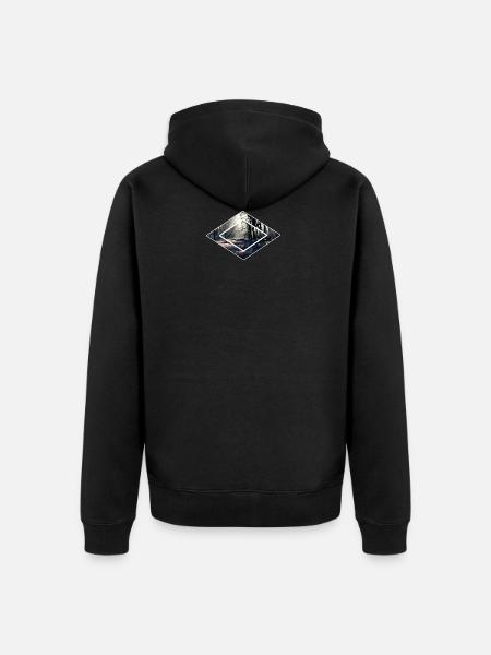 Waldische Waelder im Wald - Unisex Premium Bio Zip Hoodie - Schwarz