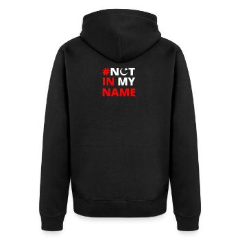 PAS EN MON NOM MUSULMAN ISLAM - Veste à capuche bio Premium Unisexe - noir - Dos - Nico (187cm)