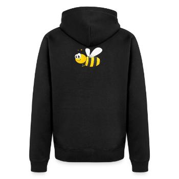 Bie 93 - Unisex Premium Organic Zip Hoodie - black - Back - Nico (187cm)