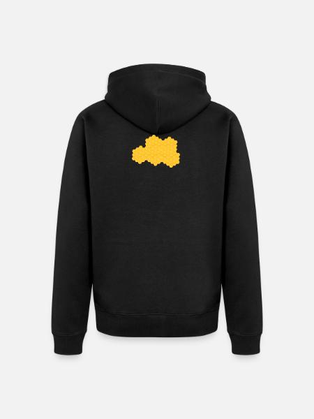 Bie 152 - Unisex Premium Organic Zip Hoodie - black