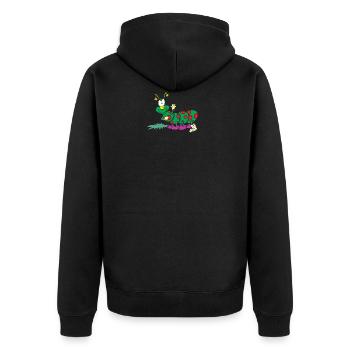 insek 119 - Unisex Premium Bio Zip Hoodie - Schwarz - Hinten - Nico (187cm)