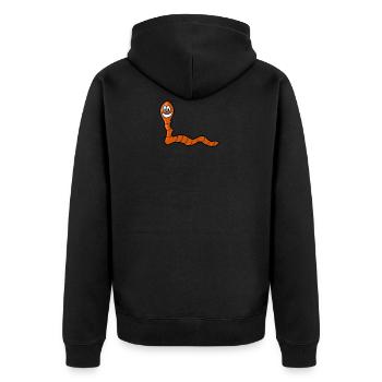 Raup 45 - Unisex Premium Organic Zip Hoodie - black - Back - Nico (187cm)