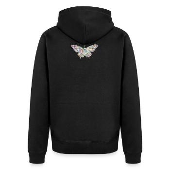 650 buttercream - Veste à capuche bio Premium Unisexe - noir - Dos - Nico (187cm)