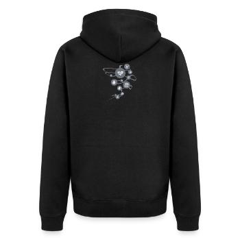 Merry Christmas Merry Christmas Holiday Advent - Unisex Premium Organic Zip Hoodie - black - Back - Nico (187cm)