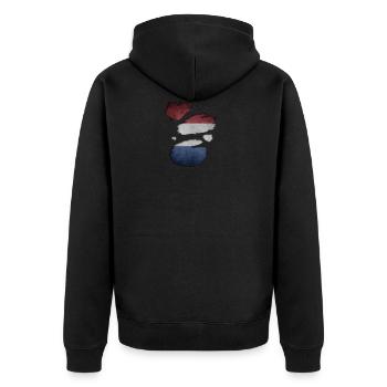 il aime les racines i Pays-Bas Pays-Bas Pays-Bas - Veste à capuche bio Premium Unisexe - noir - Dos - Nico (187cm)