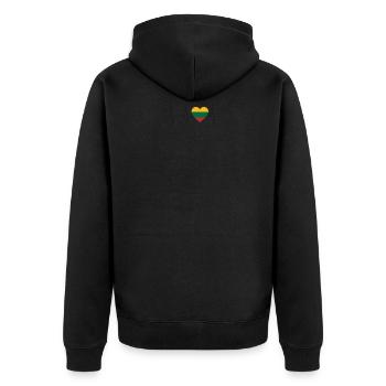 I LOVE ekg heartbeat Lithuania Lithuania - Unisex Premium Organic Zip Hoodie - black - Back - Nico (187cm)