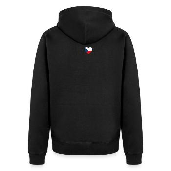 I LOVE ekg heartbeat TCHÉQUIE - Veste à capuche bio Premium Unisexe - noir - Dos - Nico (187cm)