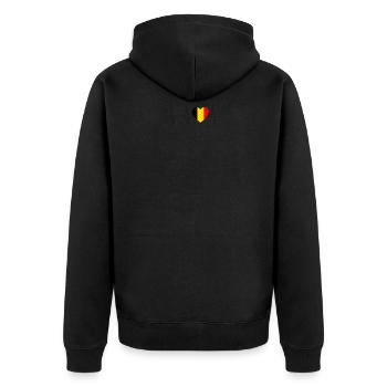 I LOVE ekg heartbeat Belgique Belgium - Veste à capuche bio Premium Unisexe - noir - Dos - Nico (187cm)