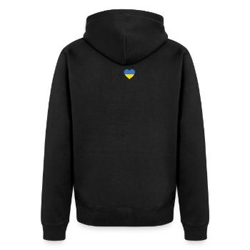 I LOVE ekg heartbeat UKRAINE - Veste à capuche bio Premium Unisexe - noir - Dos - Nico (187cm)