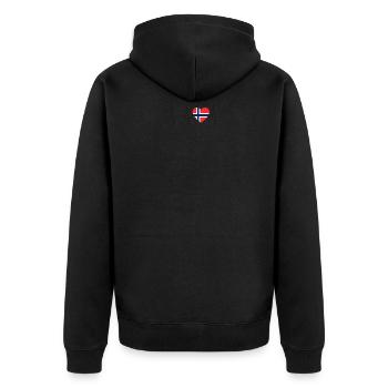 I LOVE ekg heartbeat NORVÈGE norway denmark - Veste à capuche bio Premium Unisexe - noir - Dos - Nico (187cm)