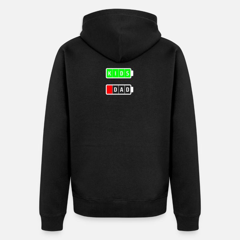 papa blanc enfants - Veste à capuche bio Premium Unisexe - noir