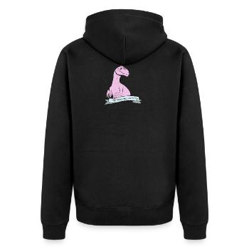 Kiss me, Darling | Animal Fashion - Unisex Premium Bio Zip Hoodie - Schwarz - Hinten - Nico (187cm)