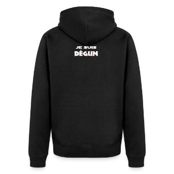 JE SUIS DEGUN - Veste à capuche bio Premium Unisexe - noir - Dos - Nico (187cm)