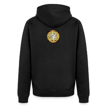 Halloween. Monster. Be crazy. Dragon. Witches. Vamps - Unisex Premium Organic Zip Hoodie - black - Back - Nico (187cm)