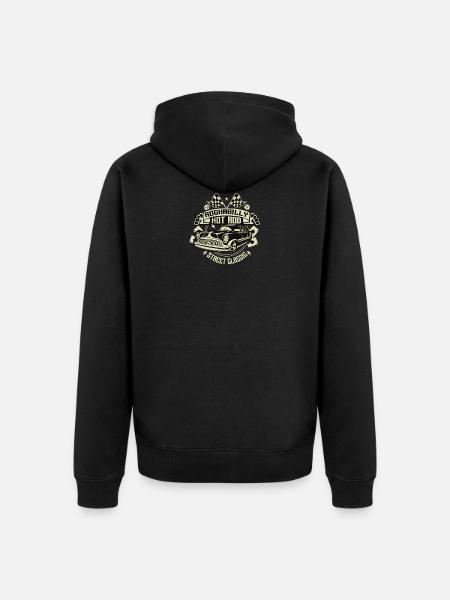 Rockabilly Hotrod - Veste à capuche bio Premium Unisexe - noir