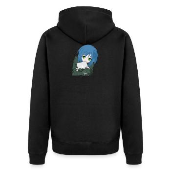 Manga girl - Unisex Premium Organic Zip Hoodie - black - Back - Nico (187cm)