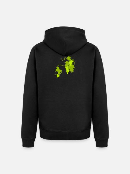 vines - Unisex Premium Organic Zip Hoodie - black