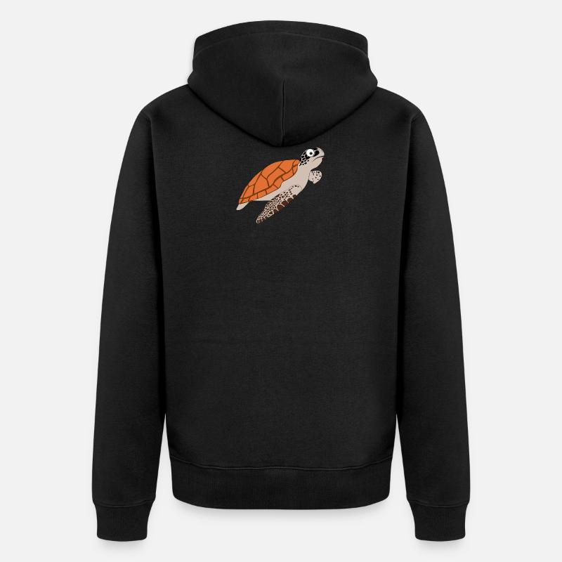 tortue - Veste à capuche bio Premium Unisexe - noir
