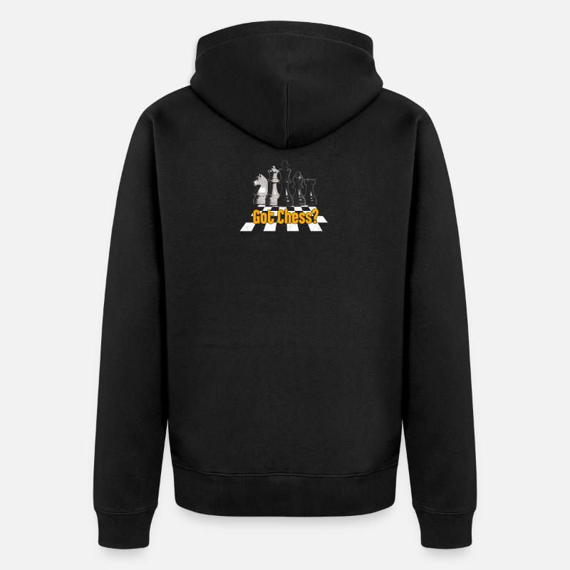 Échecs - Dames - Echecs obtenu? - Veste à capuche bio Premium Unisexe - noir