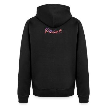 Painting - Unisex Premium Bio Zip Hoodie - Schwarz - Hinten - Nico (187cm)