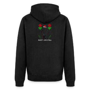 Vilain Noël Joyeux Noël cadeau de Noël - Veste à capuche bio Premium Unisexe - noir - Dos - Nico (187cm)
