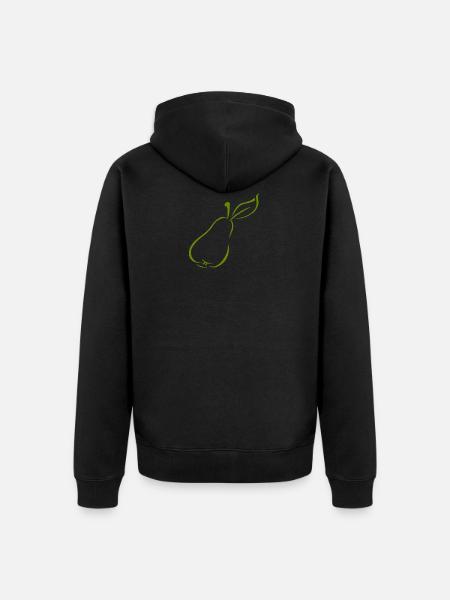 pear - Unisex Premium Organic Zip Hoodie - black
