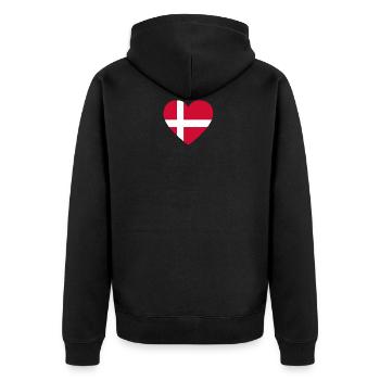 Love Love gift denmark denmark denmark - Unisex Premium Organic Zip Hoodie - black - Back - Nico (187cm)