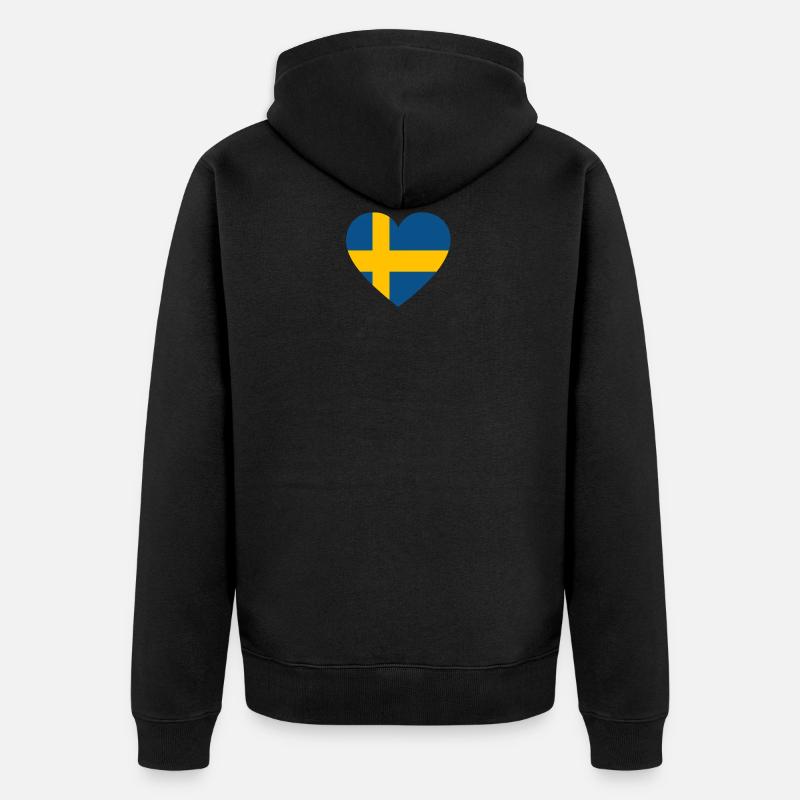 Love Amour cadeau SUÈDE sweden - Veste à capuche bio Premium Unisexe - noir