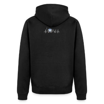 j'aime la maison de la maison d'Israël - Veste à capuche bio Premium Unisexe - noir - Dos - Nico (187cm)