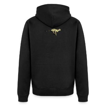 cheetah cat jaguar leopard ocelot cheetah wildcat23 - Unisex Premium Organic Zip Hoodie - black - Back - Nico (187cm)